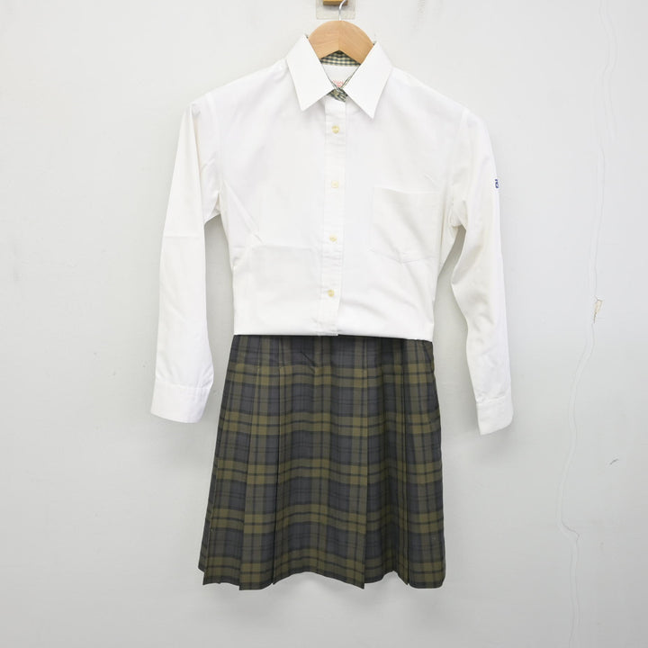 中古】三重県 高田中学校 女子制服 4点 (ブレザー・シャツ・スカート
