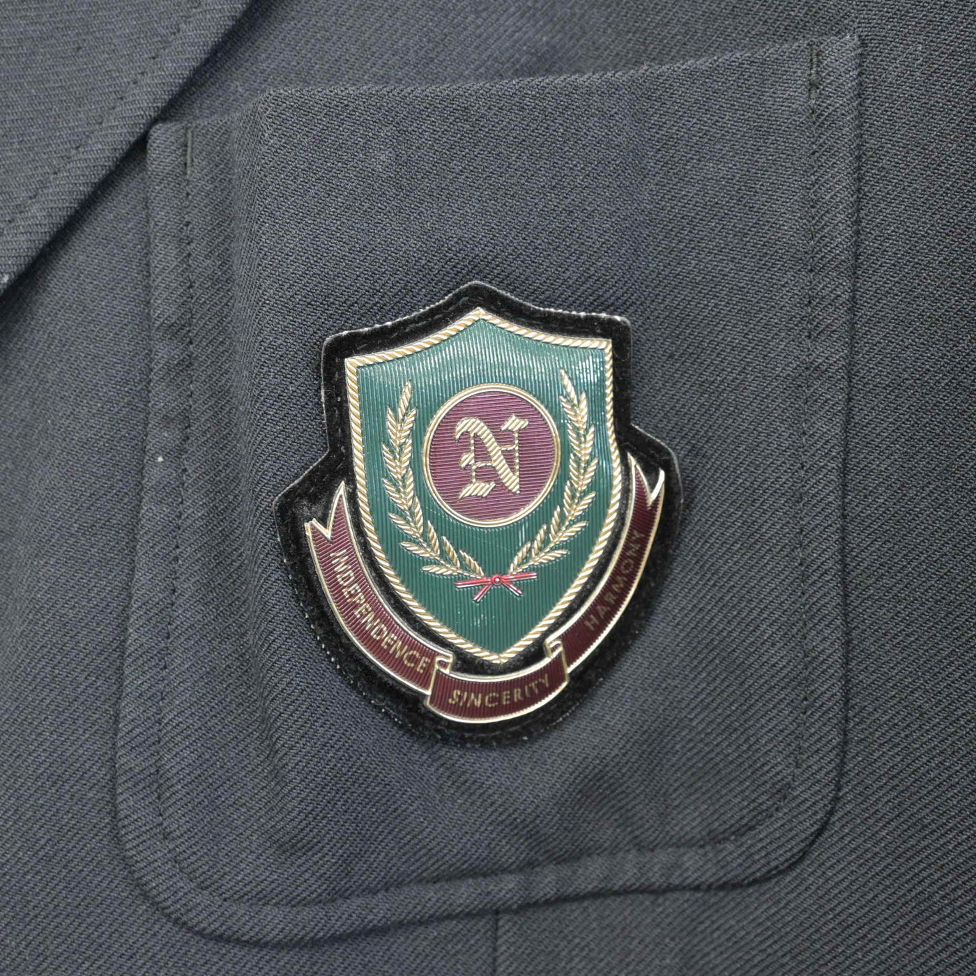 中古】茨城県 土浦日本大学高等学校 男子制服 3点 (ブレザー・ニット
