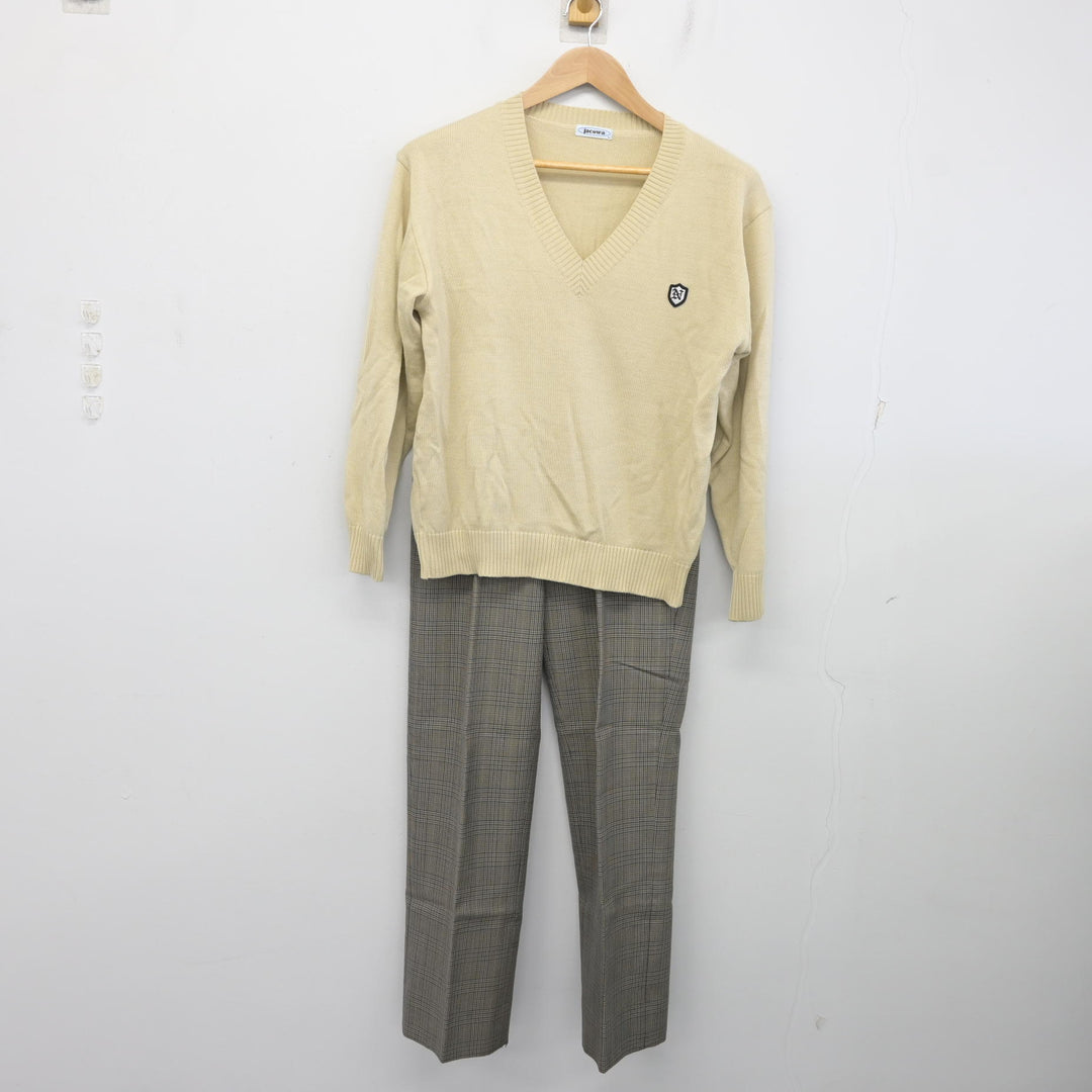 中古】茨城県 土浦日本大学高等学校 男子制服 3点 (ブレザー・ニット