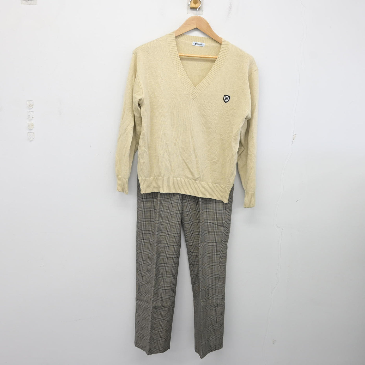 中古】茨城県 土浦日本大学高等学校 男子制服 3点 (ブレザー・ニット
