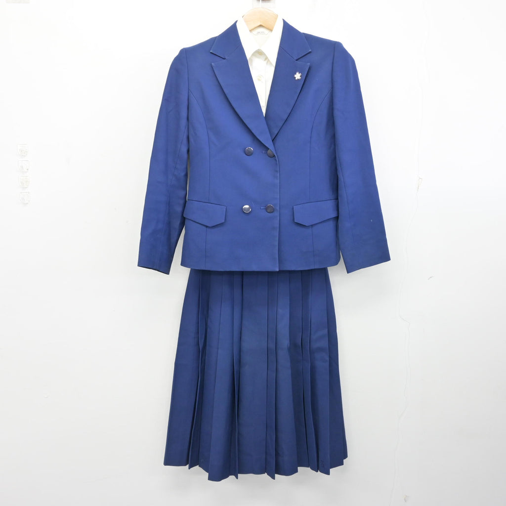 中古】千葉県 検見川高等学校 女子制服 4点 (ブレザー・シャツ 