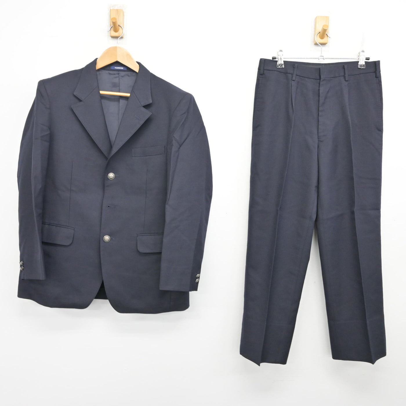 中古】福岡県 ありあけ新世高等学校 男子制服 3点 (ブレザー・ズボン