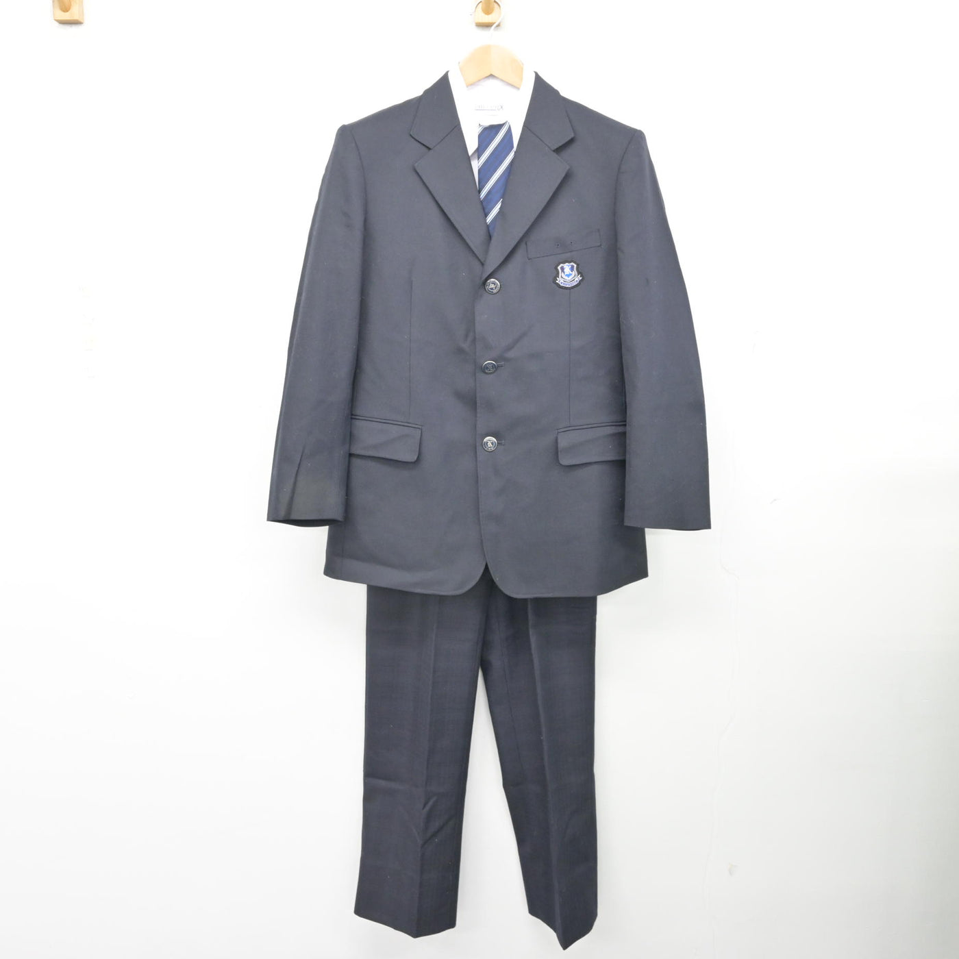 中古】兵庫県 北神戸中学校 男子制服 4点 (ブレザー・シャツ・ズボン 