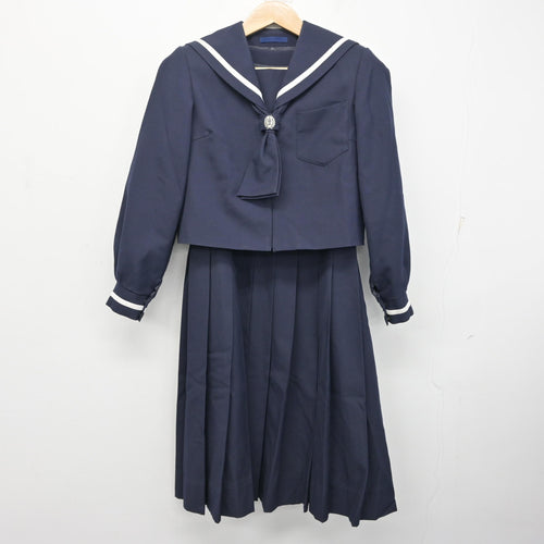 中古】東京都 白百合学園中学高等学校 女子制服 3点 (セーラー服 