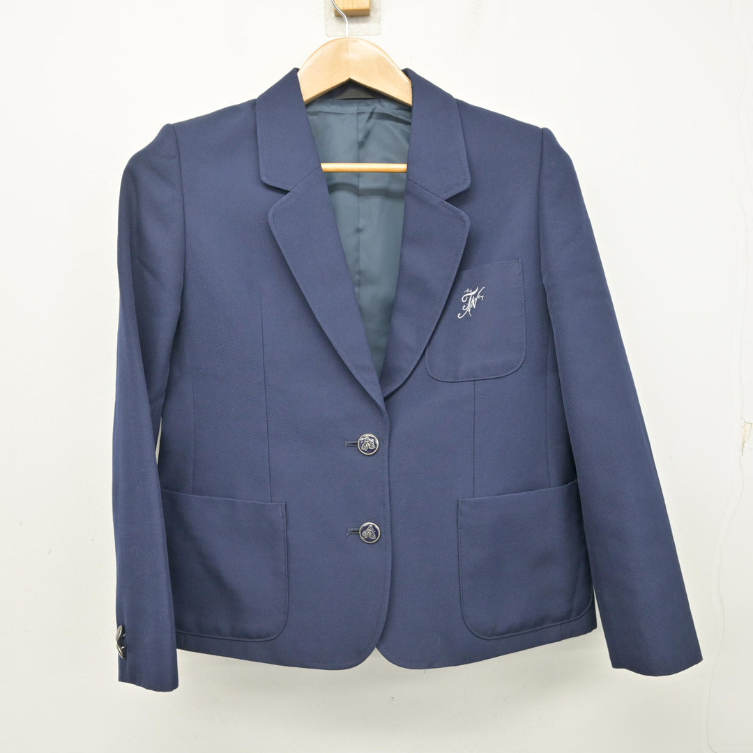 中古】富山県 富山西高等学校 女子制服 3点 (ブレザー・スカート