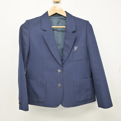 中古】富山県 富山西高等学校 女子制服 3点 (ブレザー・スカート 