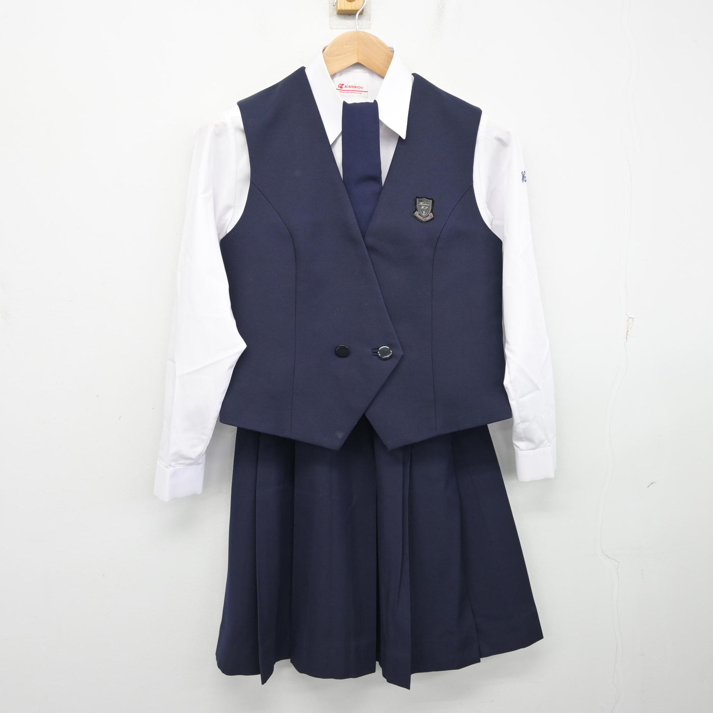中古】埼玉県 星野高等学校 女子制服 5点 (ブレザー・ベスト・シャツ 