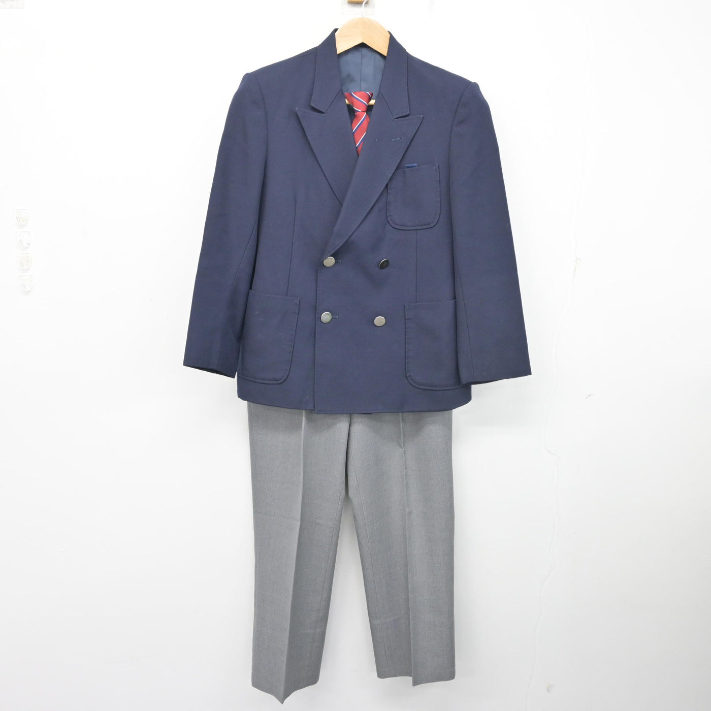 中古】宮城県 幸町中学校 男子制服 3点 (ブレザー・ズボン) sf109414
