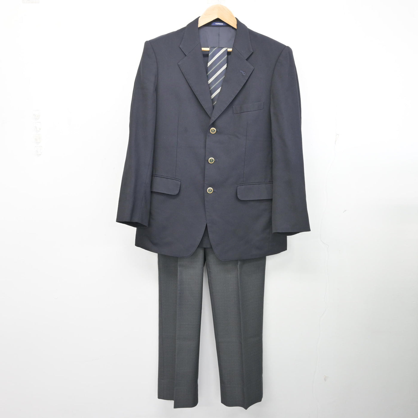 中古】岡山県 備前緑陽高等学校 男子制服 4点 (ブレザー・ズボン 