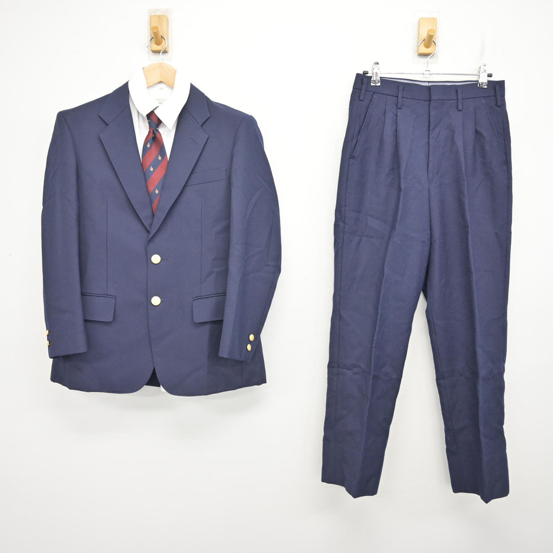 中古】北海道 北海道旭川西高等学校 男子制服 5点 (ブレザー・シャツ