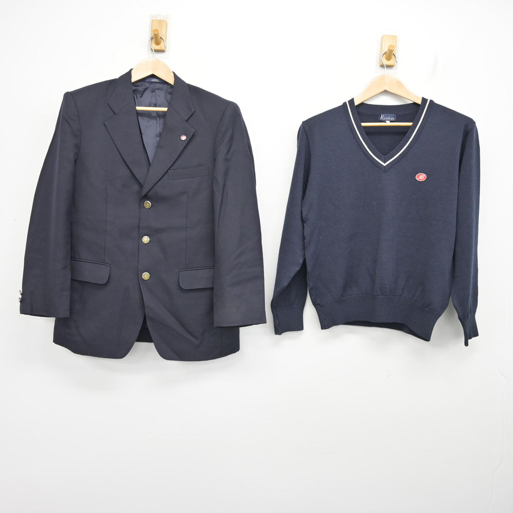 【値下げしました】明石高校男子制服（ブレザー１枚、ズボン２枚、ネクタイ１本)明石市内 兵庫県立明石高校。 明石市で一番歴史のある学校。 ブレザーの焦げ茶色