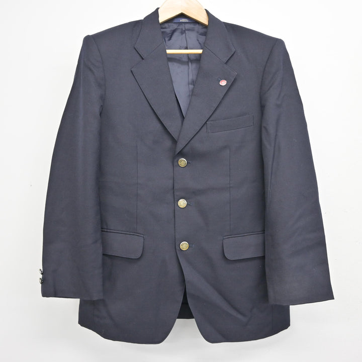 中古】兵庫県 明石商業高等学校 男子制服 3点 (ブレザー・ニット 