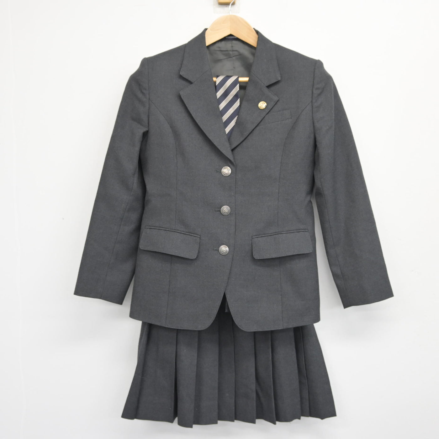 中古】千葉県 銚子市立銚子高等学校 女子制服 5点 (ブレザー・スカート 
