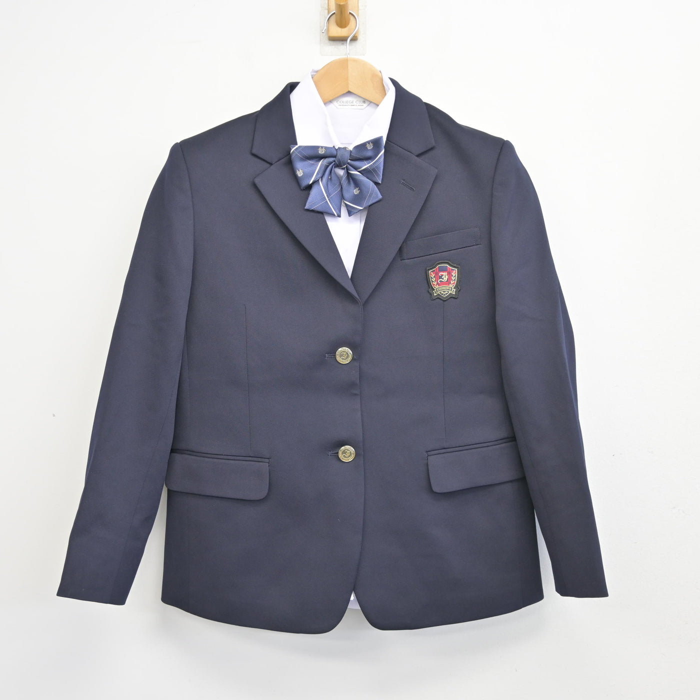 中古】千葉県 市川市立第二中学校 女子制服 4点 (ブレザー・シャツ