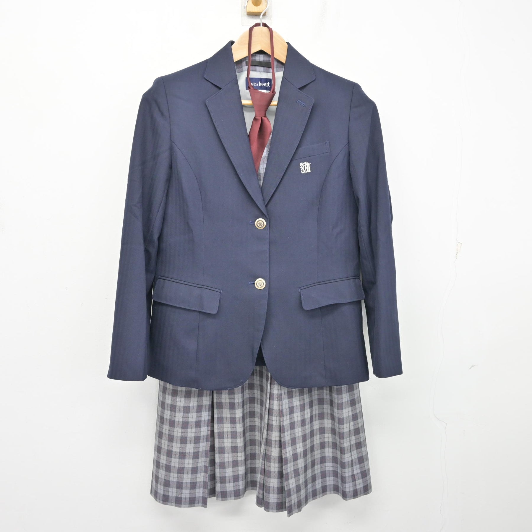 旭川　農業高校制服　男子　クリーニング済み　ズボン76 中古】北海道 北海道旭川農業高等学校 女子制服 4点 (ブレザー・ベスト