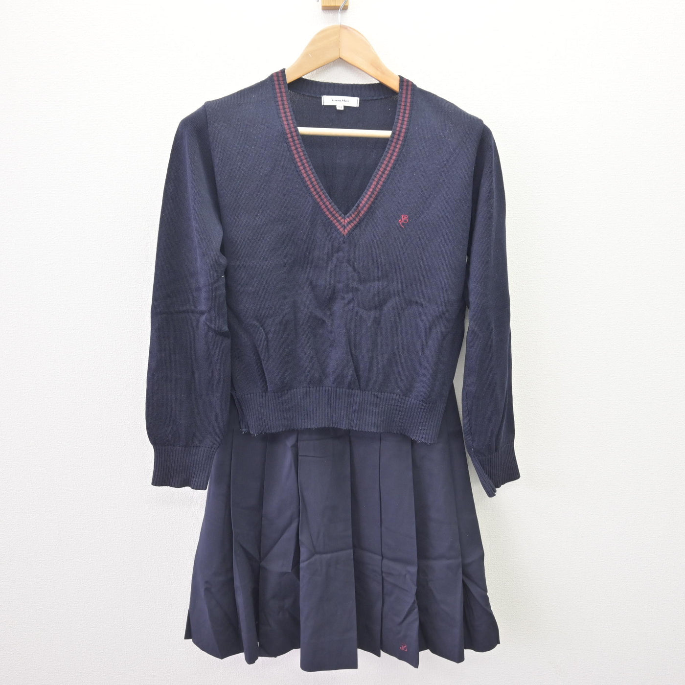 【中古】栃木県 宇都宮文星女子高等学校 女子制服 3点 (ニット・スカート) sf110001