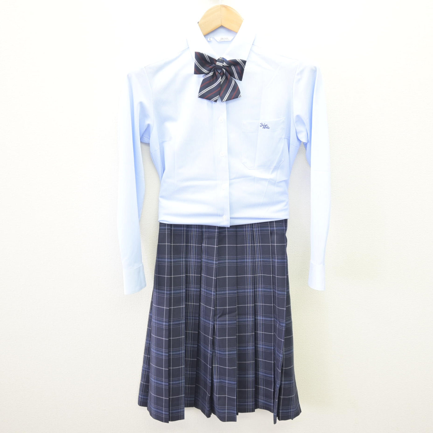 【中古】山口県 野田学園高等学校 女子制服 5点 (ブレザー・ニットベスト・シャツ・スカート) sf110005