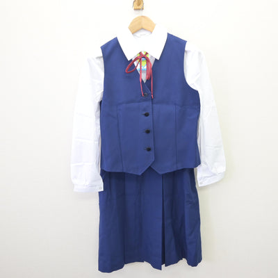 【中古】茨城県 藤代南中学校 女子制服 7点 (ブレザー・ベスト・シャツ・スカート) sf110008