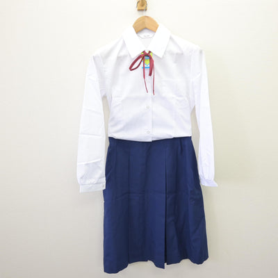 【中古】茨城県 藤代南中学校 女子制服 7点 (ブレザー・ベスト・シャツ・スカート) sf110008