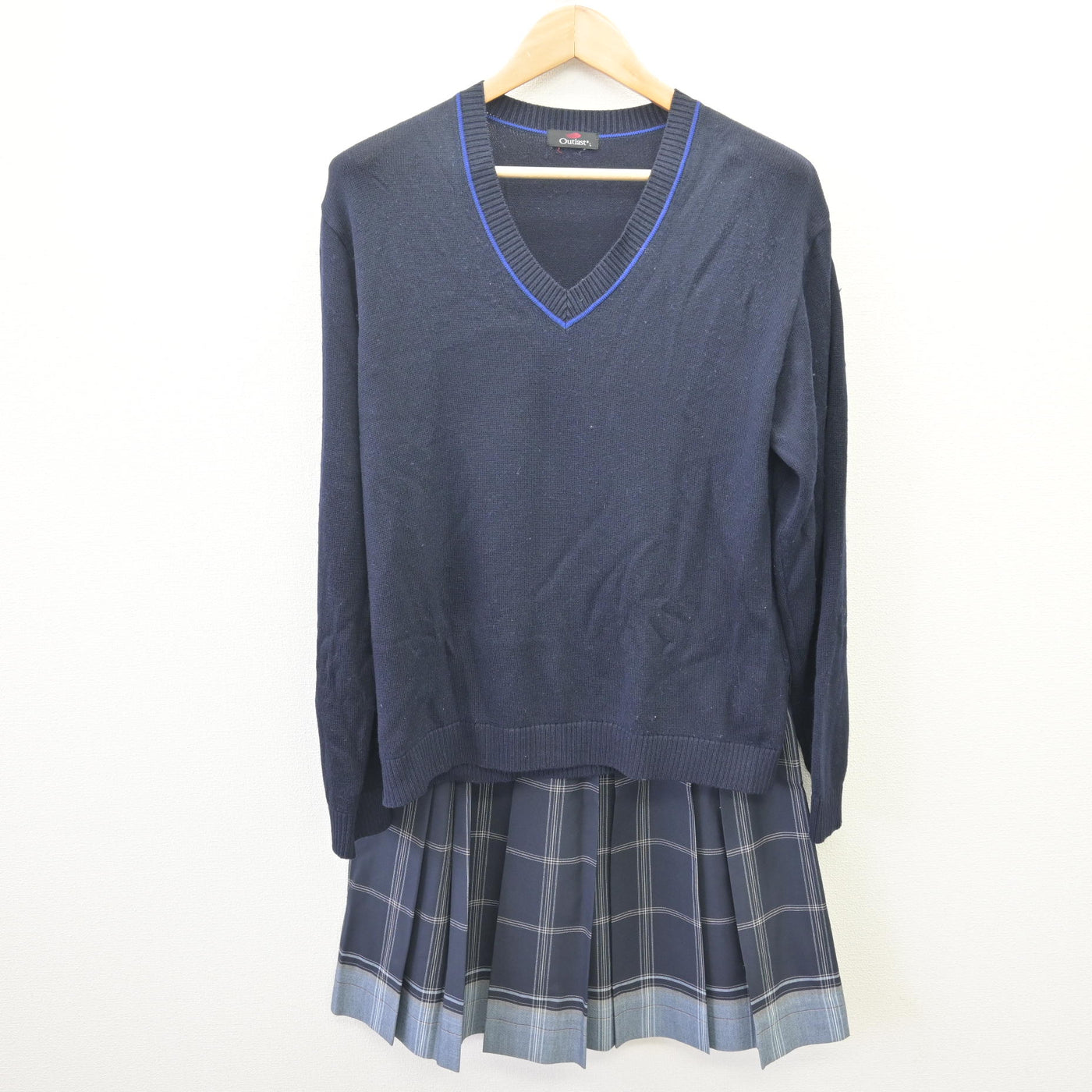 【中古】北海道 北海道旭川永嶺高等学校 女子制服 2点 (ニット・スカート) sf110010