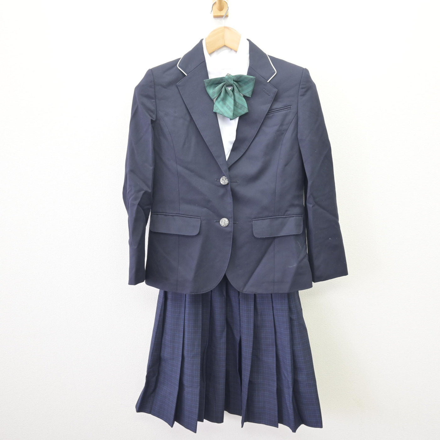 【中古】福岡県 照葉中学校 女子制服 4点 (ブレザー・シャツ・スカート) sf110015