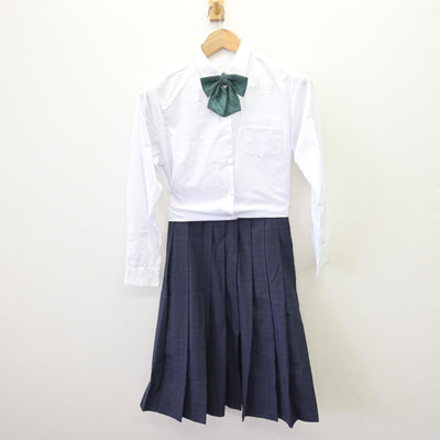 【中古】福岡県 照葉中学校 女子制服 4点 (ブレザー・シャツ・スカート) sf110015