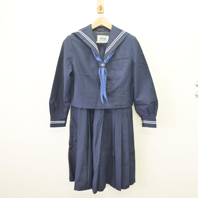 【中古】東京都 江東区立第二亀戸中学校 女子制服 3点 (セーラー服・ジャンパースカート) sf110017