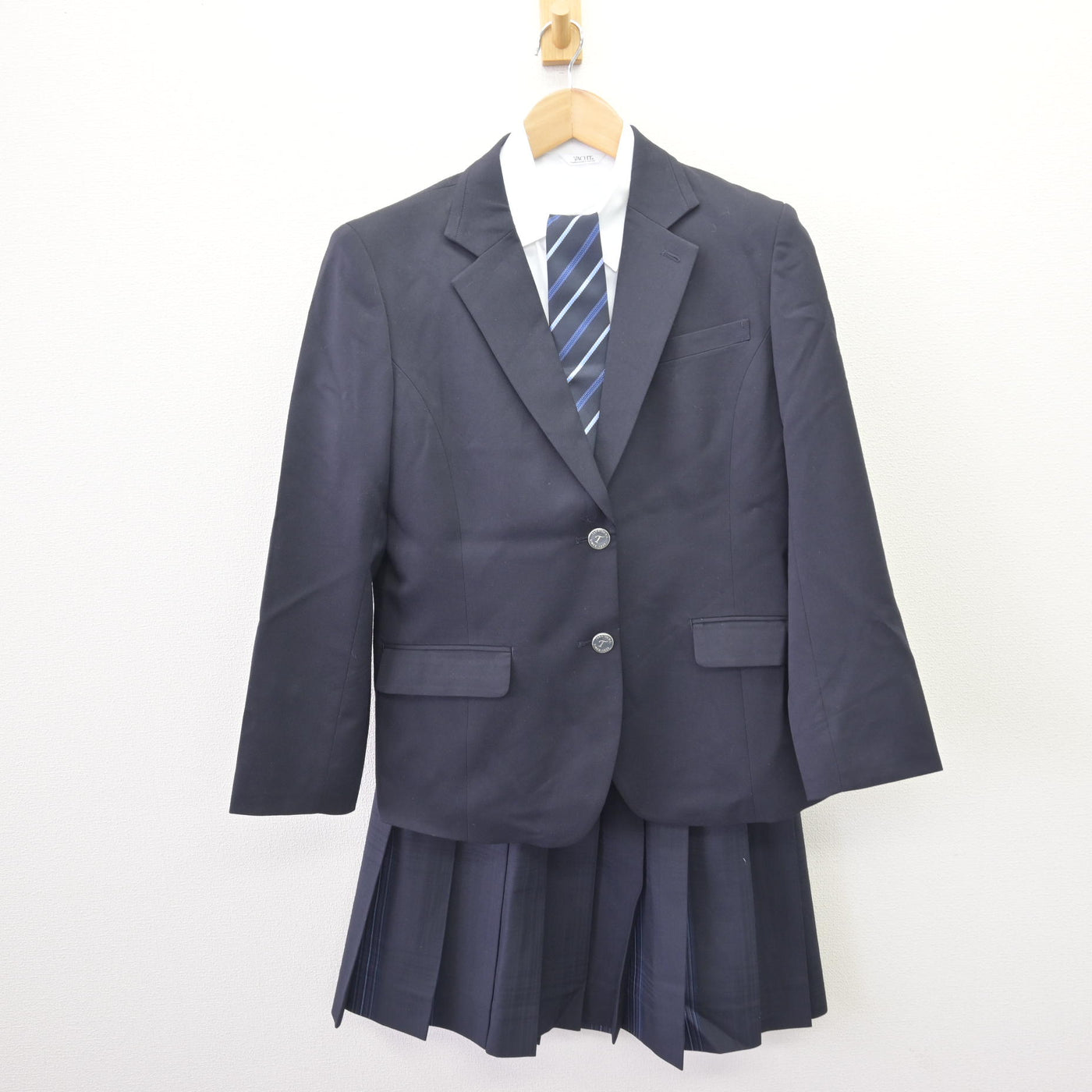 【中古】神奈川県 高津高等学校 女子制服 5点 (ブレザー・シャツ・スカート) sf110019