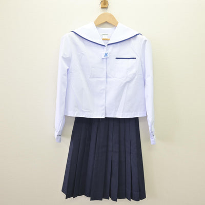 【中古】静岡県 北星中学校 女子制服 2点 (セーラー服・スカート) sf110021