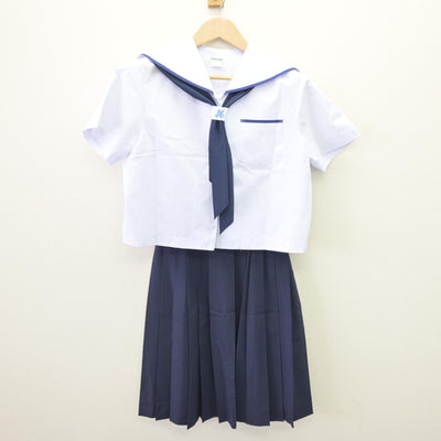 【中古】静岡県 北星中学校 女子制服 3点 (セーラー服・スカート) sf110022