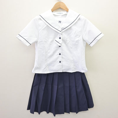【中古】東京都 板橋有徳高等学校 女子制服 2点 (セーラー服・スカート) sf110029