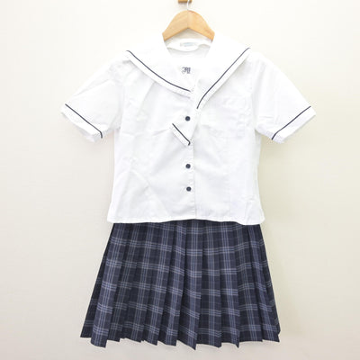 【中古】東京都 板橋有徳高等学校 女子制服 2点 (セーラー服・スカート) sf110030