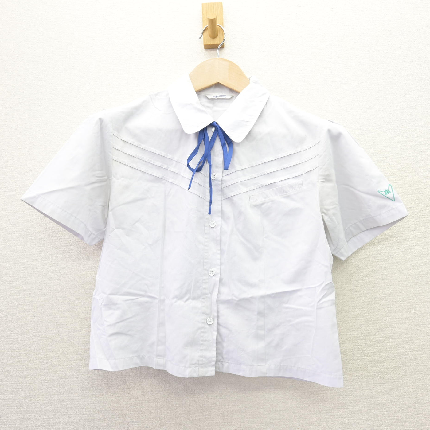 【中古】鹿児島県 錦江湾高等学校/旧制服 女子制服 3点 (シャツ・スカート) sf110049