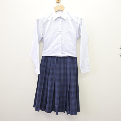 【中古】鹿児島県 錦江湾高等学校/旧制服 女子制服 3点 (ニット・シャツ・スカート) sf110050