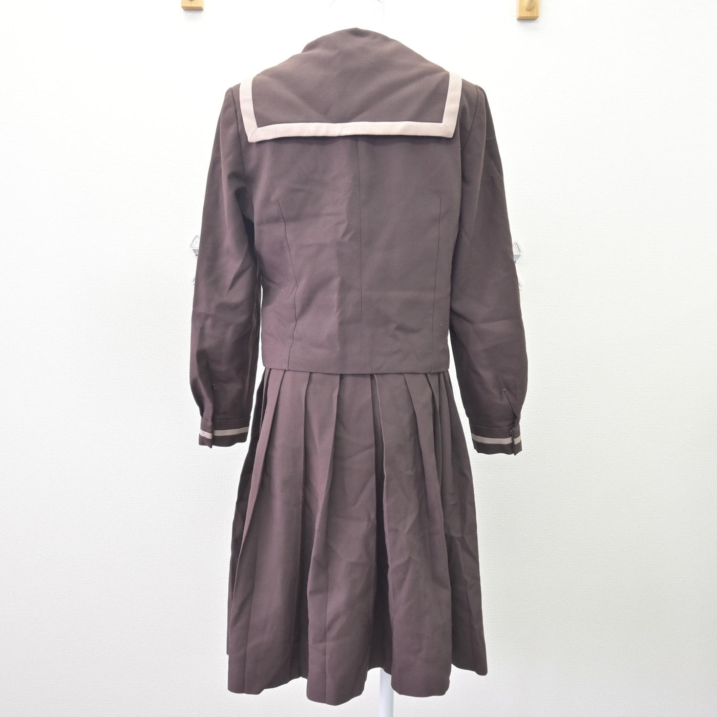【中古】鹿児島県 紫原中学校 女子制服 3点 (セーラー服・ジャンパースカート) sf110053