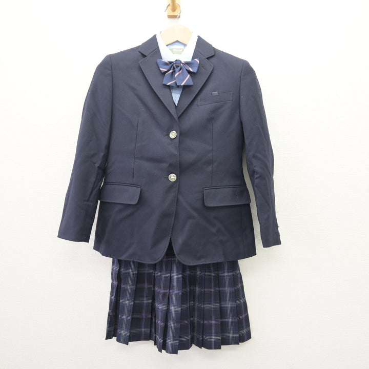 中古】 飛鳥未来高等学校 女子制服 5点 (ブレザー・ニット