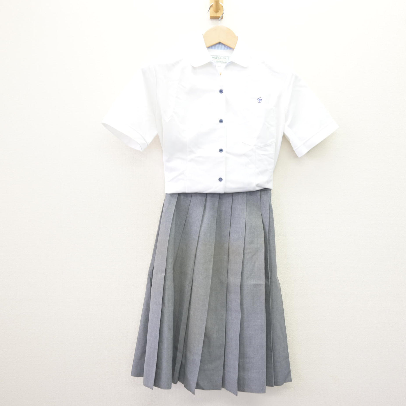 【中古】福岡県 小倉高等学校 女子制服 2点 (シャツ・スカート) sf110062