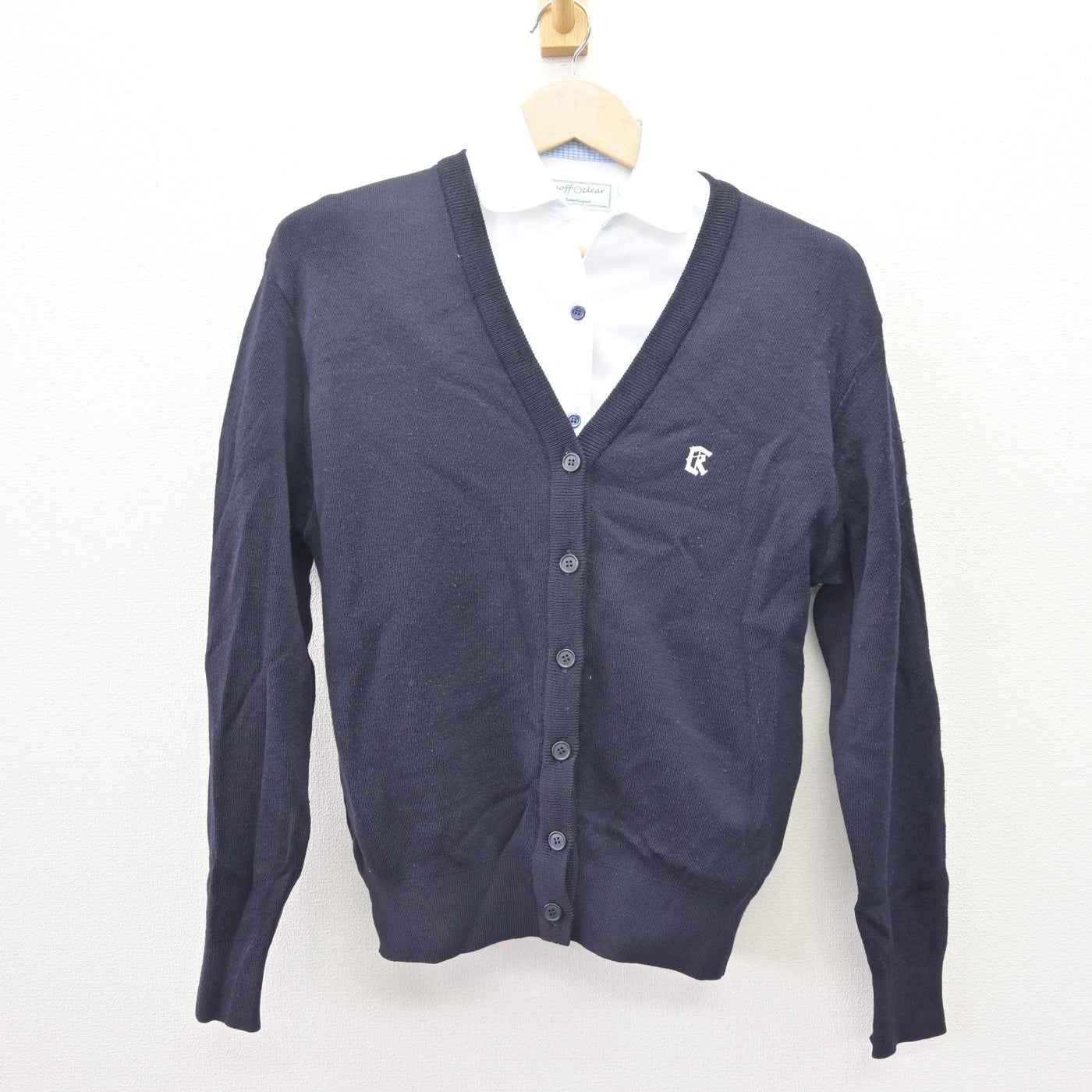 【中古】福岡県 小倉高等学校 女子制服 2点 (ニット・シャツ) sf110063