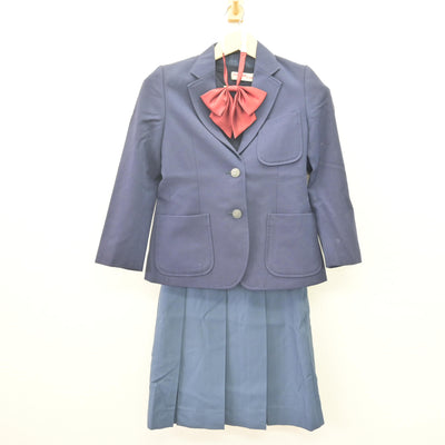 【中古】千葉県 泉谷中学校 女子制服 5点 (ブレザー・ニット・スカート) sf110066