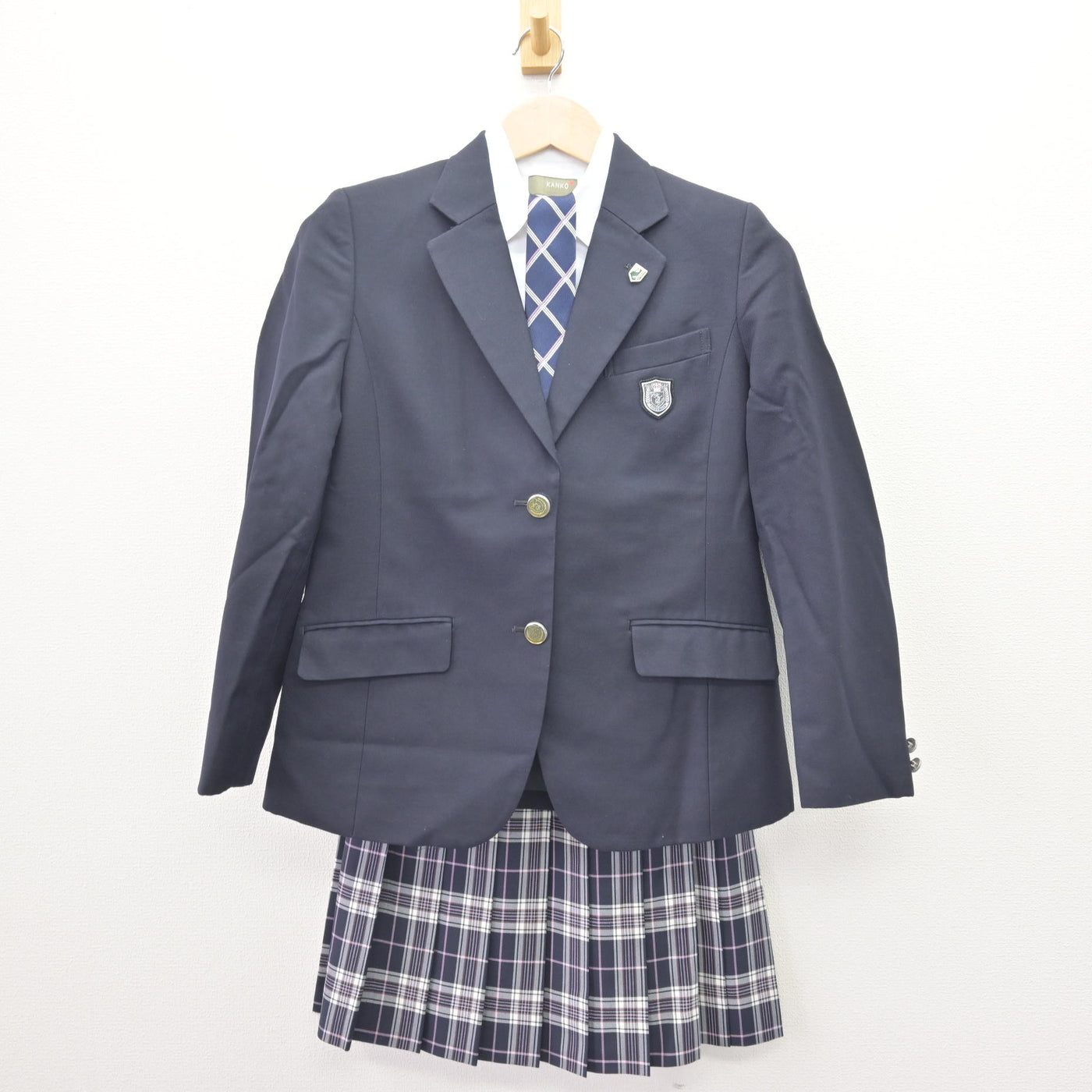 【中古】東京都 日出高等学校 女子制服 5点 (ブレザー・シャツ・スカート) sf110070