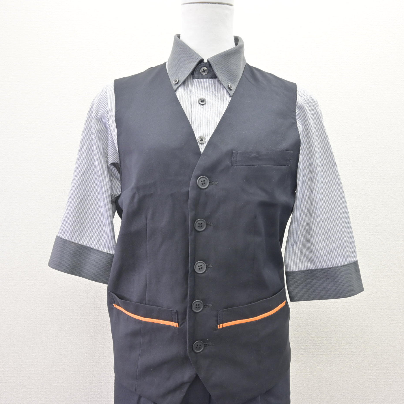 【中古】 漫画喫茶アルバイト制服 女子制服 5点 (ベスト・シャツ・ズボン・エプロン / サロン) sf110072