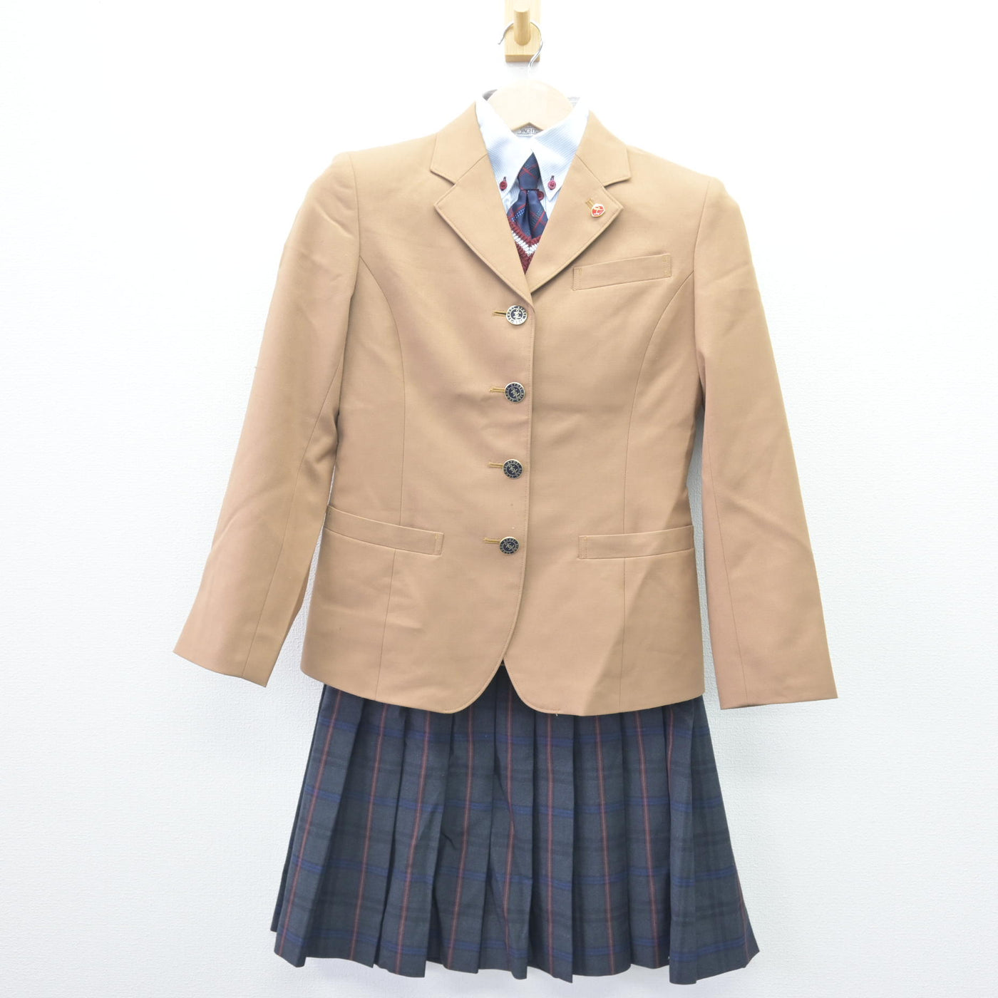 【中古】愛知県 享栄高等学校 女子制服 6点 (ブレザー・ニット・シャツ・スカート) sf110073