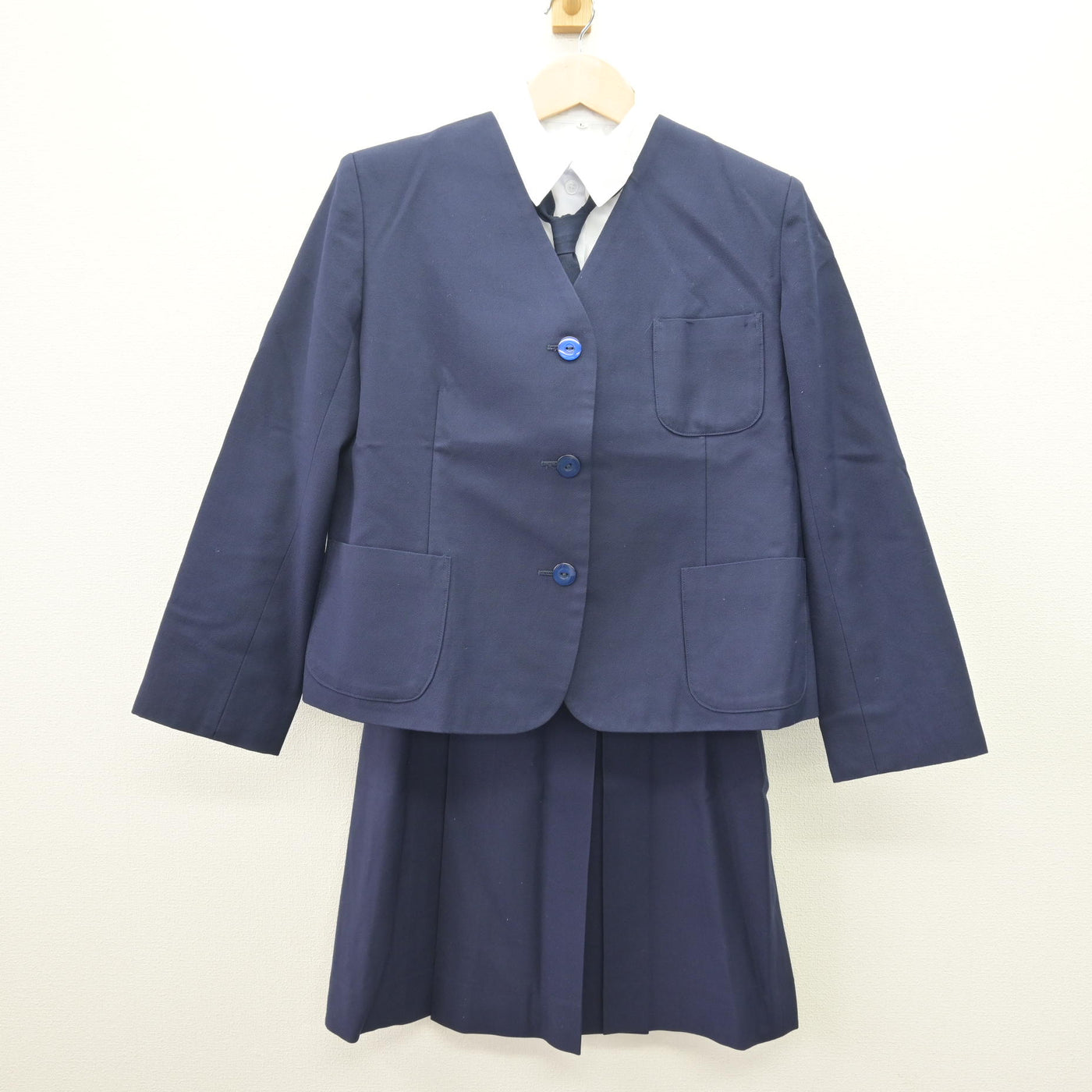 【中古】岐阜県 中津高等学校 女子制服 4点 (ブレザー・シャツ・スカート) sf110079