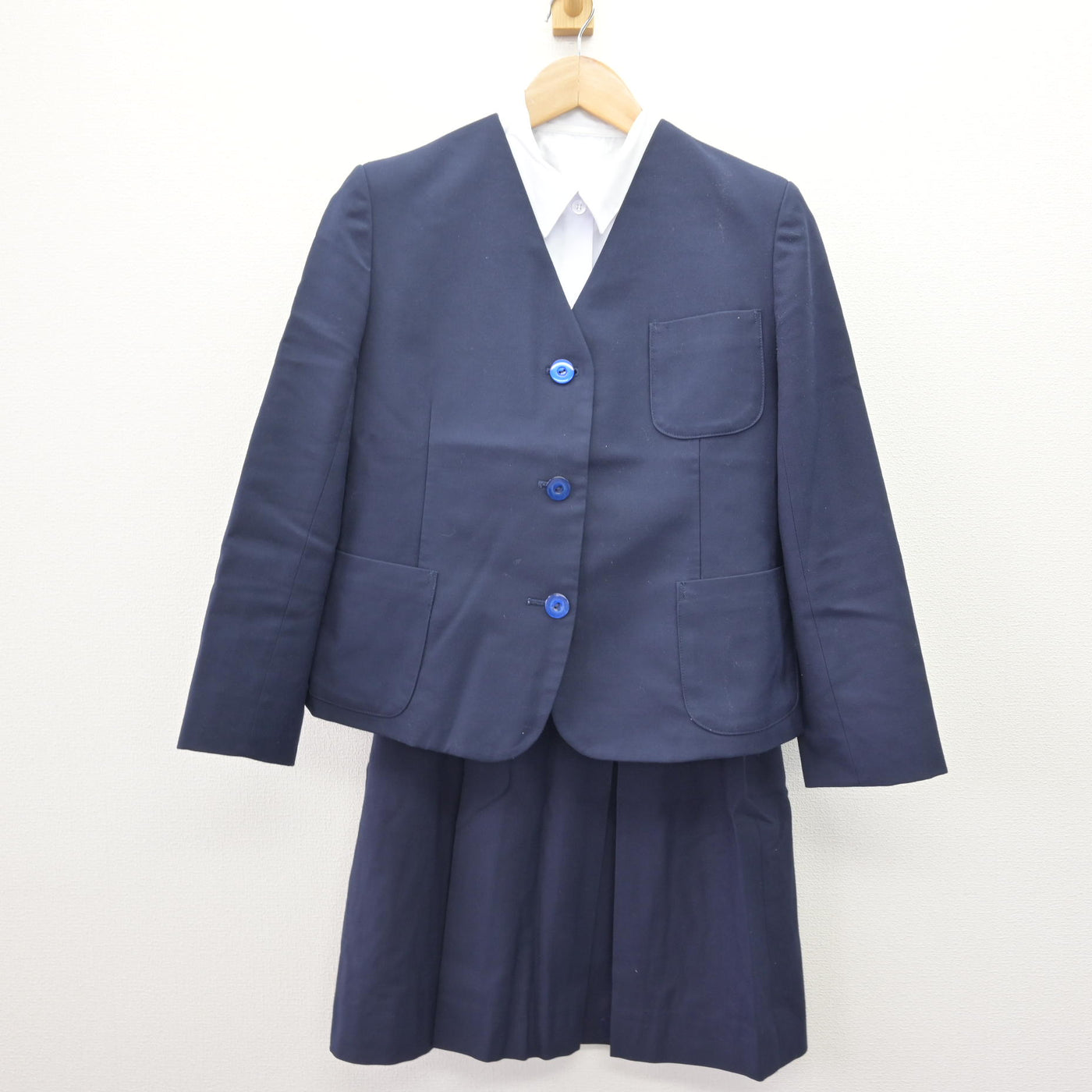 【中古】岐阜県 中津高等学校 女子制服 3点 (ブレザー・シャツ・スカート) sf110081