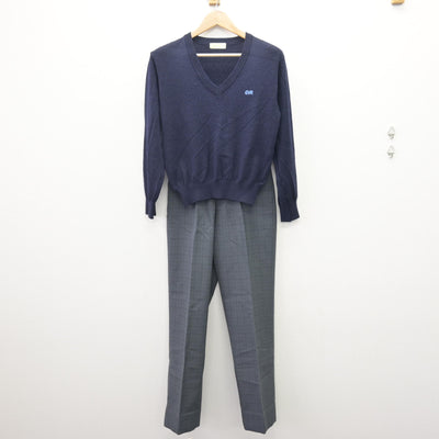 【中古】千葉県 おゆみ野南中学校 男子制服 4点 (ブレザー・ニット・ズボン) sf110090