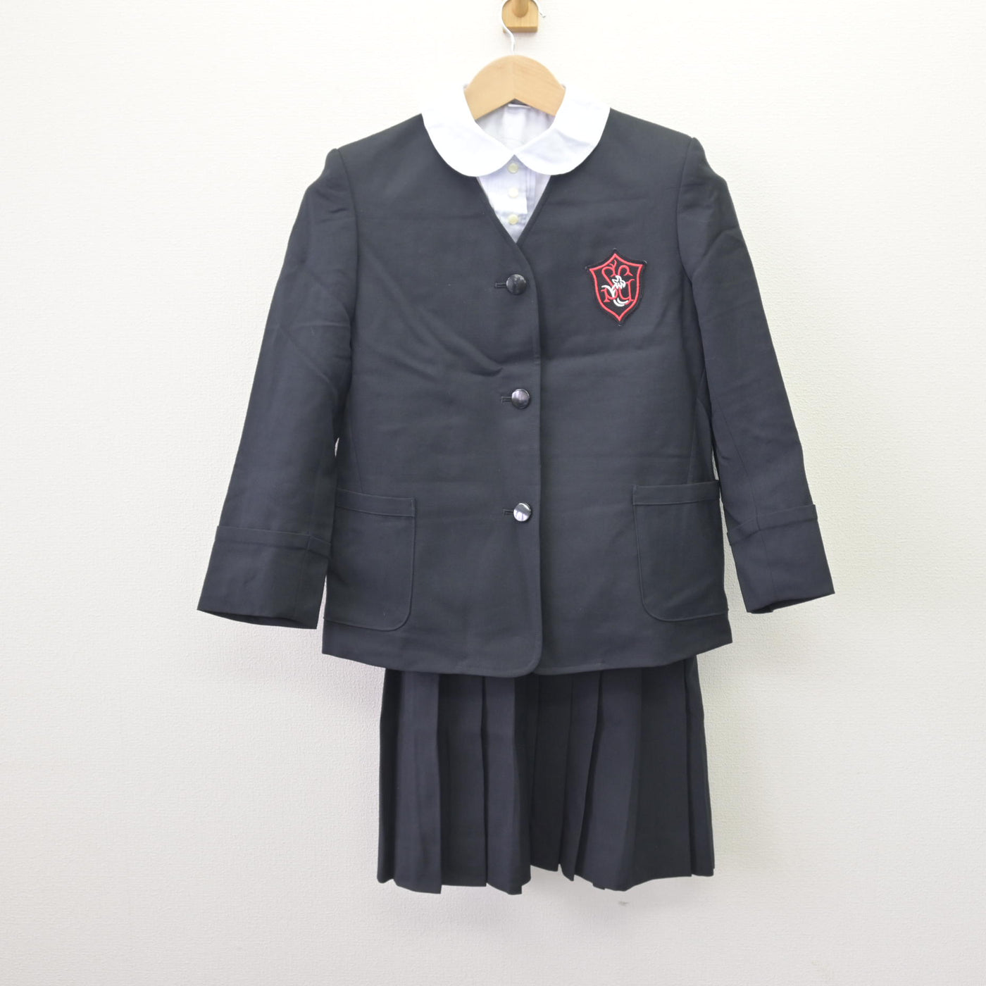 【中古】東京都 サレジアン国際学園目黒星美小学校 女子制服 5点 (ブレザー・シャツ・ジャンパースカート) sf110114