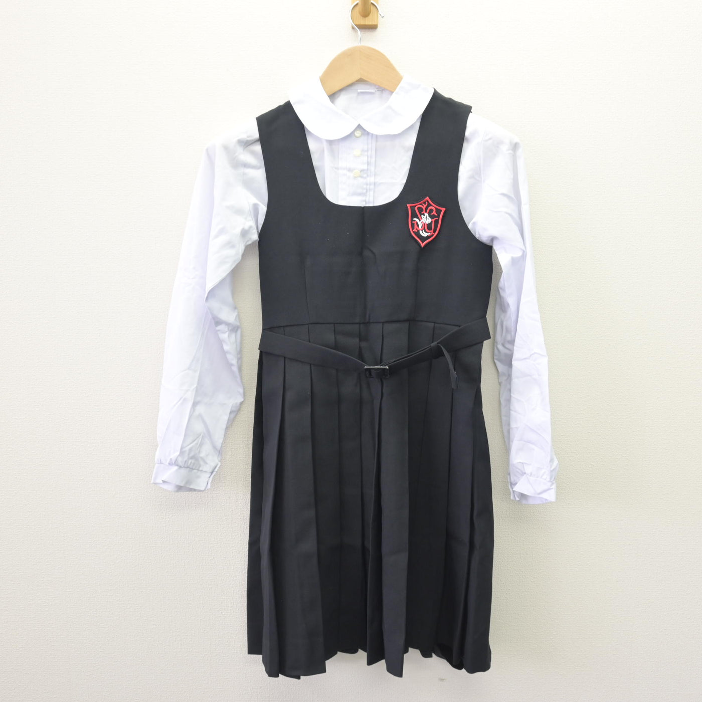 【中古】東京都 サレジアン国際学園目黒星美小学校 女子制服 5点 (ブレザー・シャツ・ジャンパースカート) sf110114