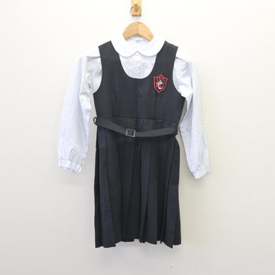 【中古】東京都 サレジアン国際学園目黒星美小学校 女子制服 4点 (ブレザー・シャツ・ジャンパースカート) sf110123
