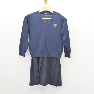 【中古】東京都 サレジアン国際学園目黒星美小学校 女子制服 3点 (ブレザー・ニット・ジャンパースカート) sf110125