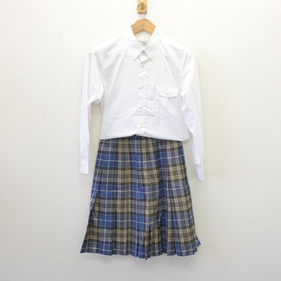 【中古】東京都 品川女子学院中等部・高等部 女子制服 4点 (ニット・シャツ・スカート) sf110139